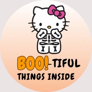 ♥️ 5x25 / 60 Thank you Stickers Halloween Hello Kitty